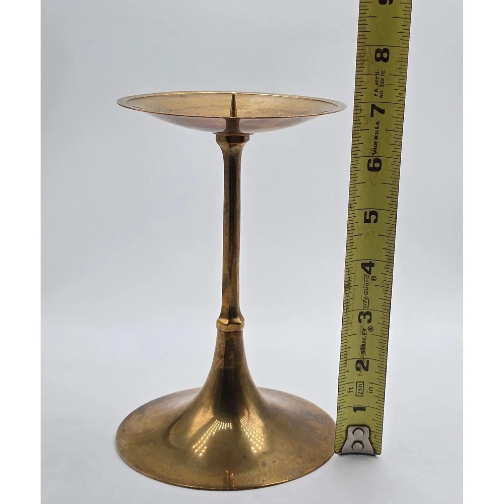 Vintage Pillar Candle Holder 7.5